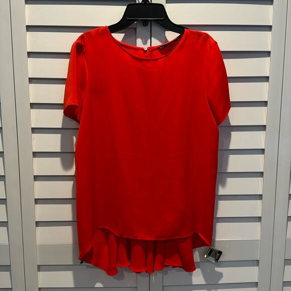 Zara Basic Pre Loved Blouse with high/ low and back bottom drape. - Picture 1 of 9